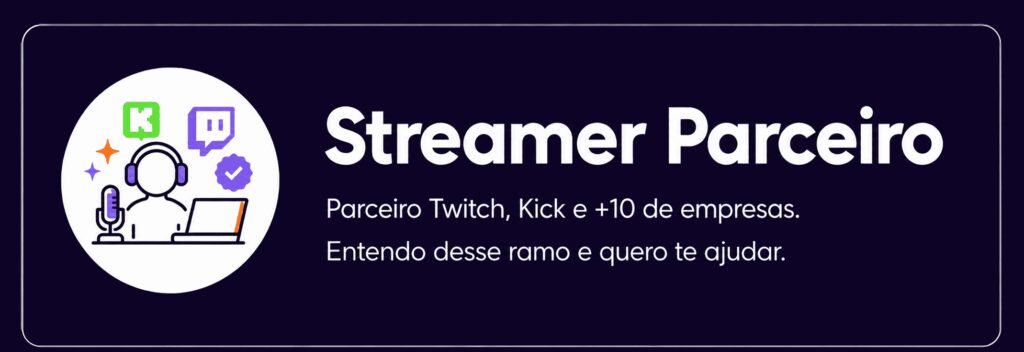 10- Bio Home Streamer Parceiro Twitch e Kick - Site Jeffinho Gamer - Página Soluções Profissionais para streamers