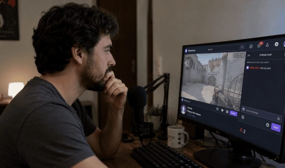 Streamer com poucos viewers tentando crescer na Twitch- Jeffinho Gamer Soluções para Streamers