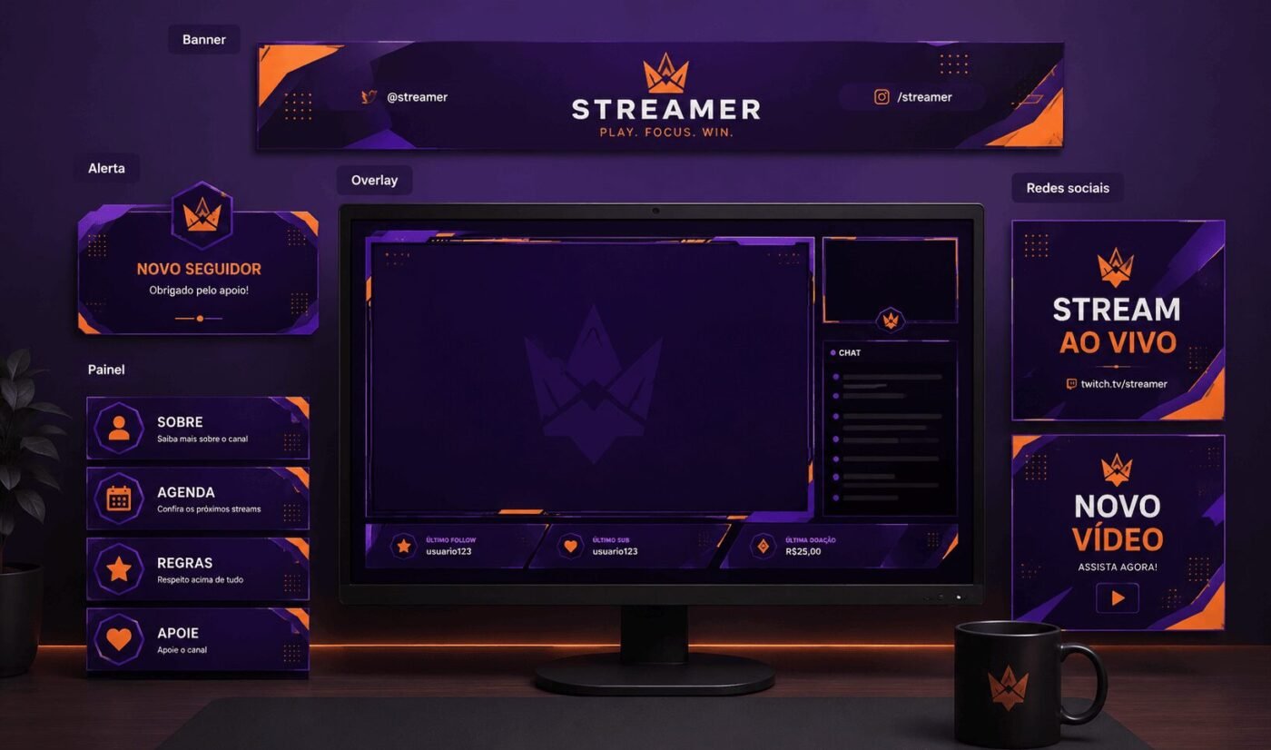 profissionalizar canal da Twitch - identidade visual streamer - Jeffinho Gamer Soluções e Serviços